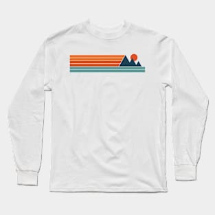 Retro Mountain Lines Long Sleeve T-Shirt